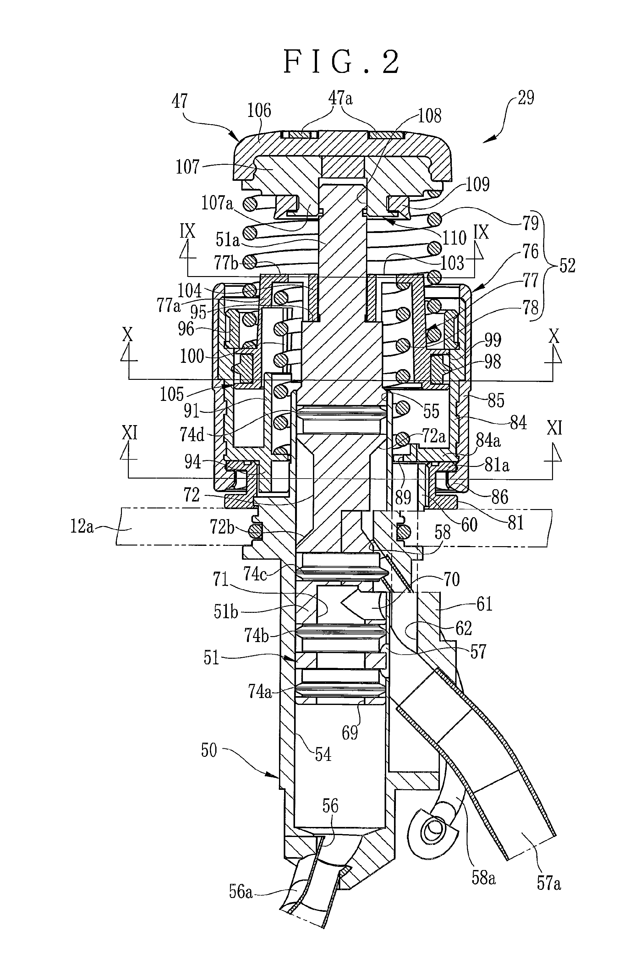 Switching valve assembly for endoscope