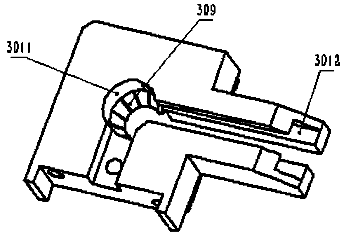 A button-feeding device with a swing arm manipulator controlled by software
