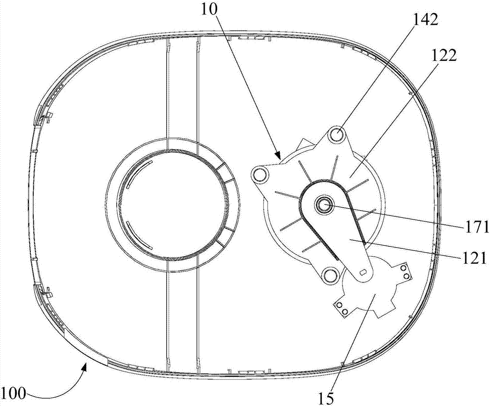 Material cleaning device and cooking appliance