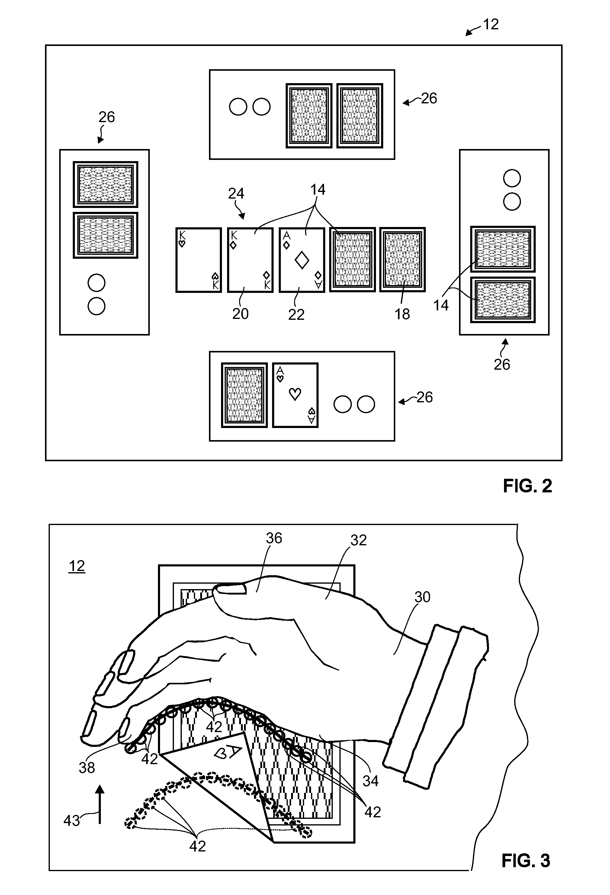 Method and system for secretly revealing items on a multi-touch interface