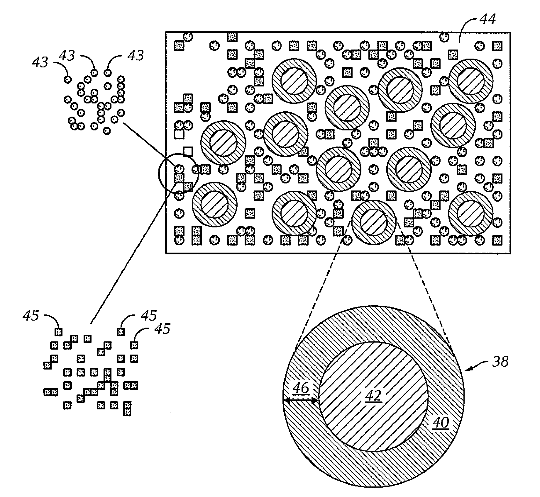 Impregnated material with variable erosion properties for rock drilling and the method to manufacture