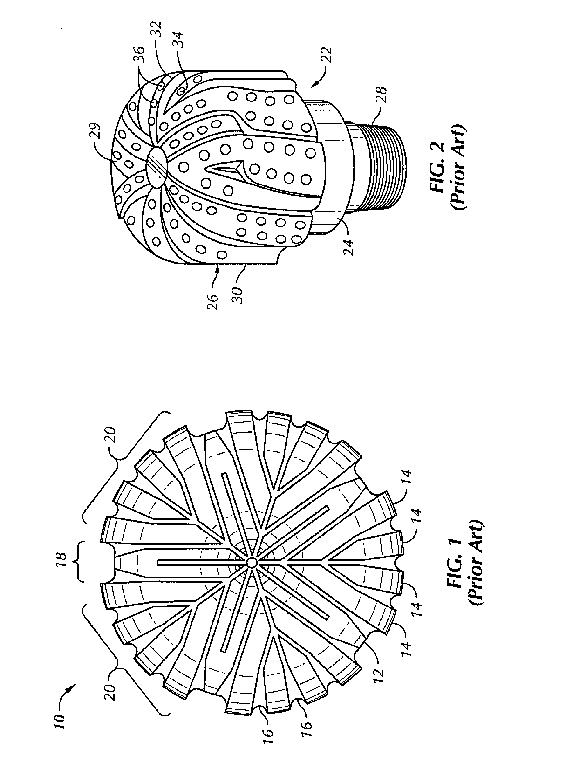 Impregnated material with variable erosion properties for rock drilling and the method to manufacture