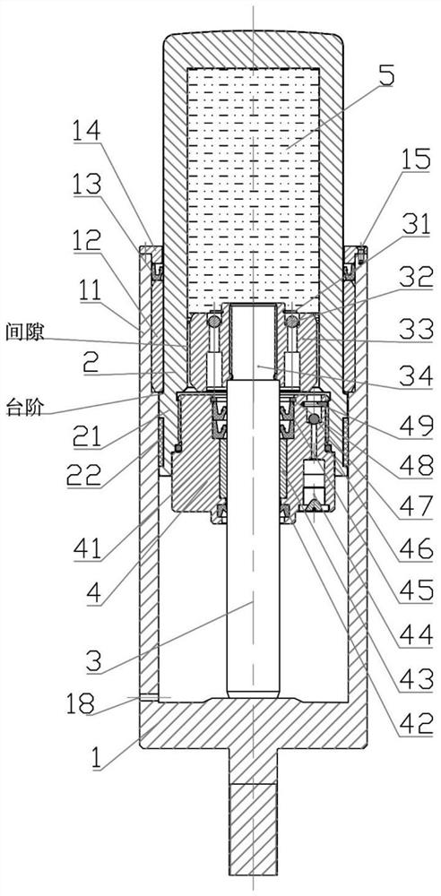 Buffer element and power head buffer device with same