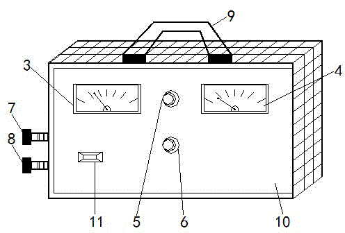 Electromagnetic compatibility passive control type adjustable load circuit and box applying circuit