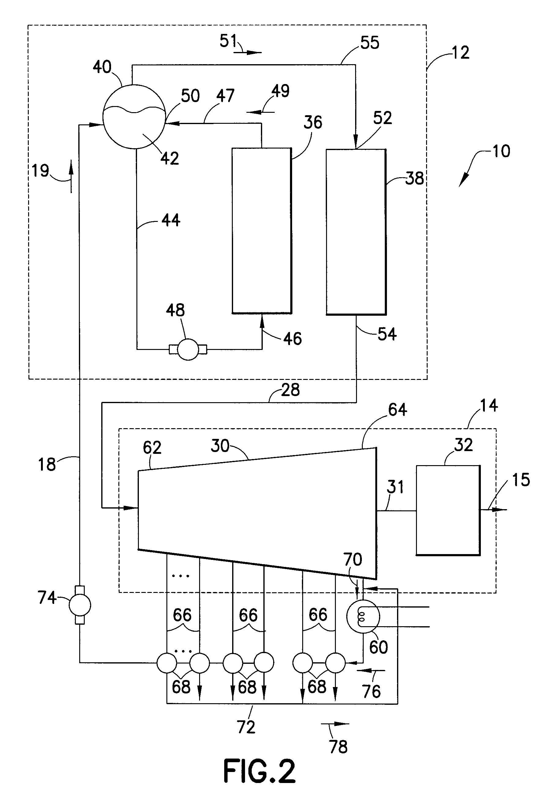 Solar thermal power plant