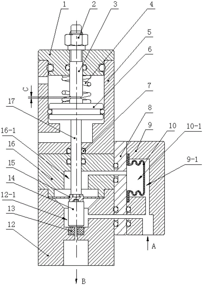 High-pressure diaphragm valve provided with balance cavities