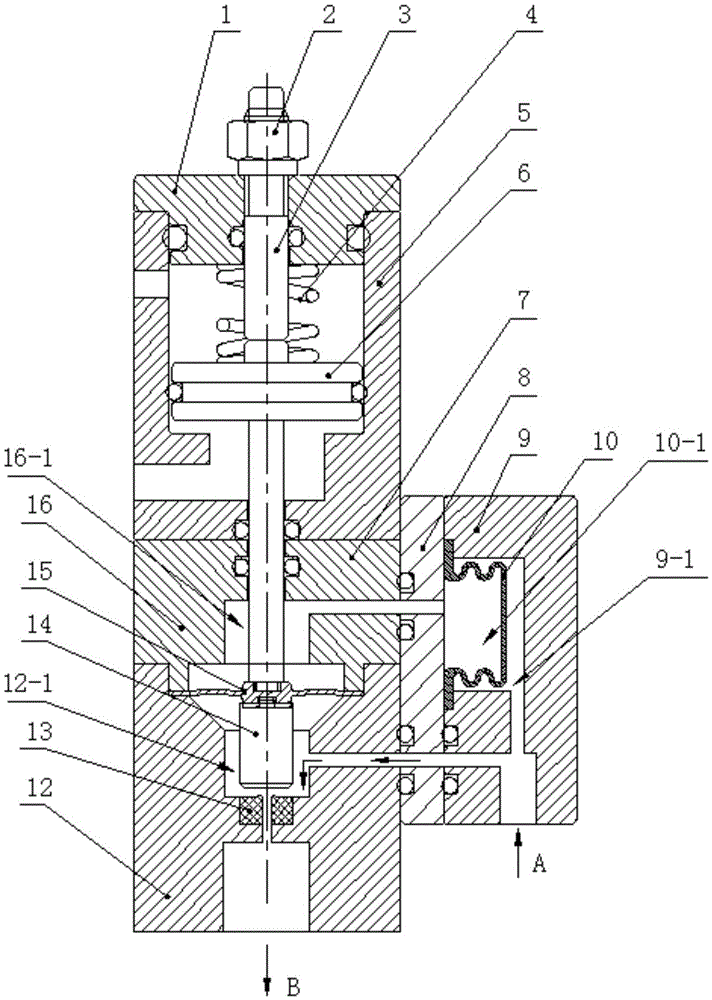 High-pressure diaphragm valve provided with balance cavities