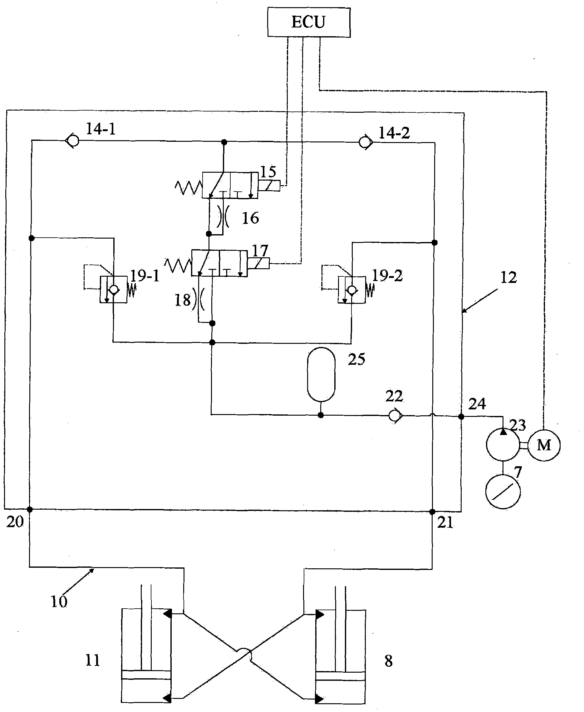 Bus chassis articulated system for urban bus rapid transit system and working method thereof