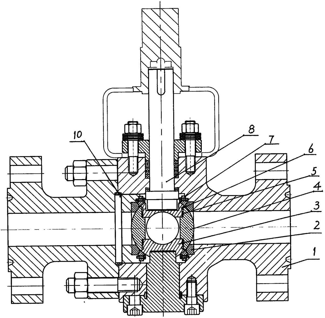 Heat-resistant and wear-resistant metal seal ball valve