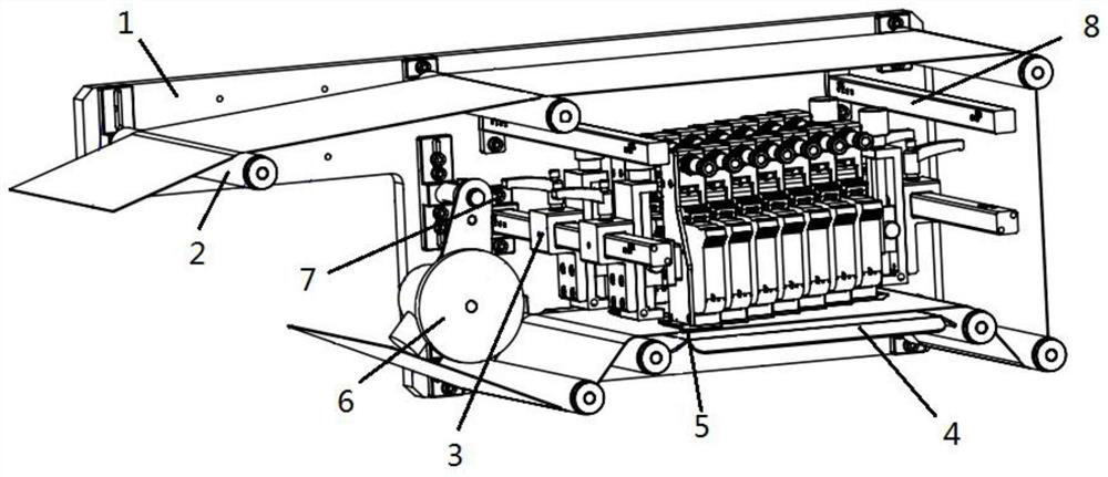 Drug aluminum foil code spraying device