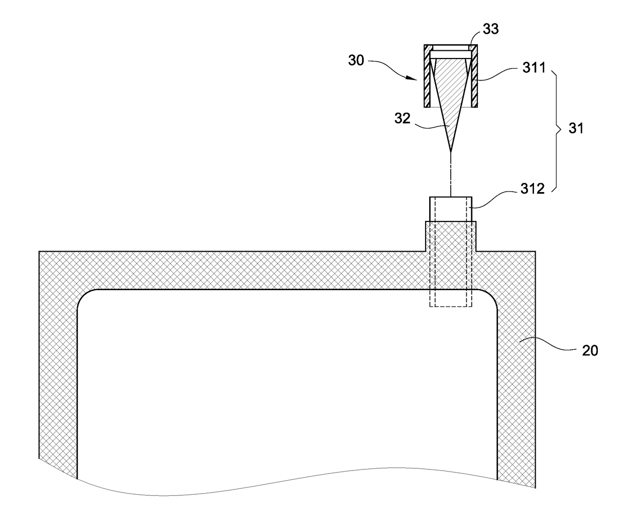 Lithium battery with exhaust structure