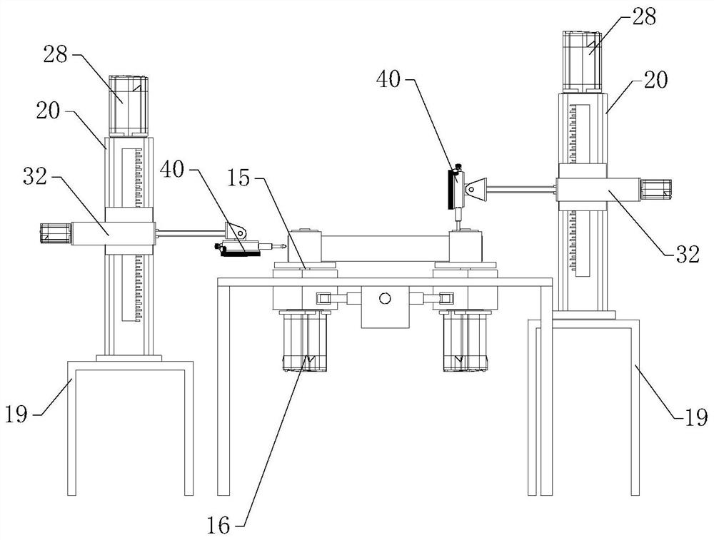 Dynamic balance testing device for forged planetary gear