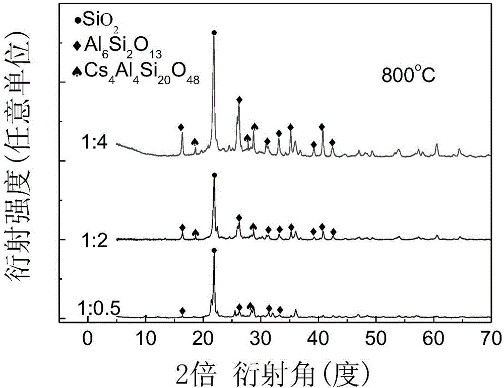 Method for preparing solidified bodies on basis of cesium-adsorbed silicon-based heteropolyacid salt composite adsorbents