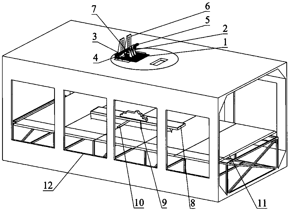 Ship attitude dynamic simulation system for wind tunnel test and working method thereof