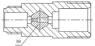 Water outlet device for cleaning machine and column/piston pump