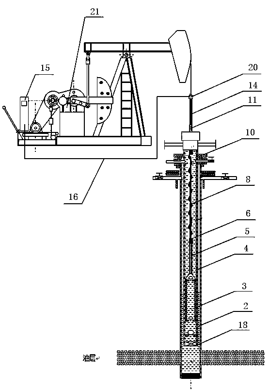 Flow turbulence paraffin cutting screw rod device for rod pump well