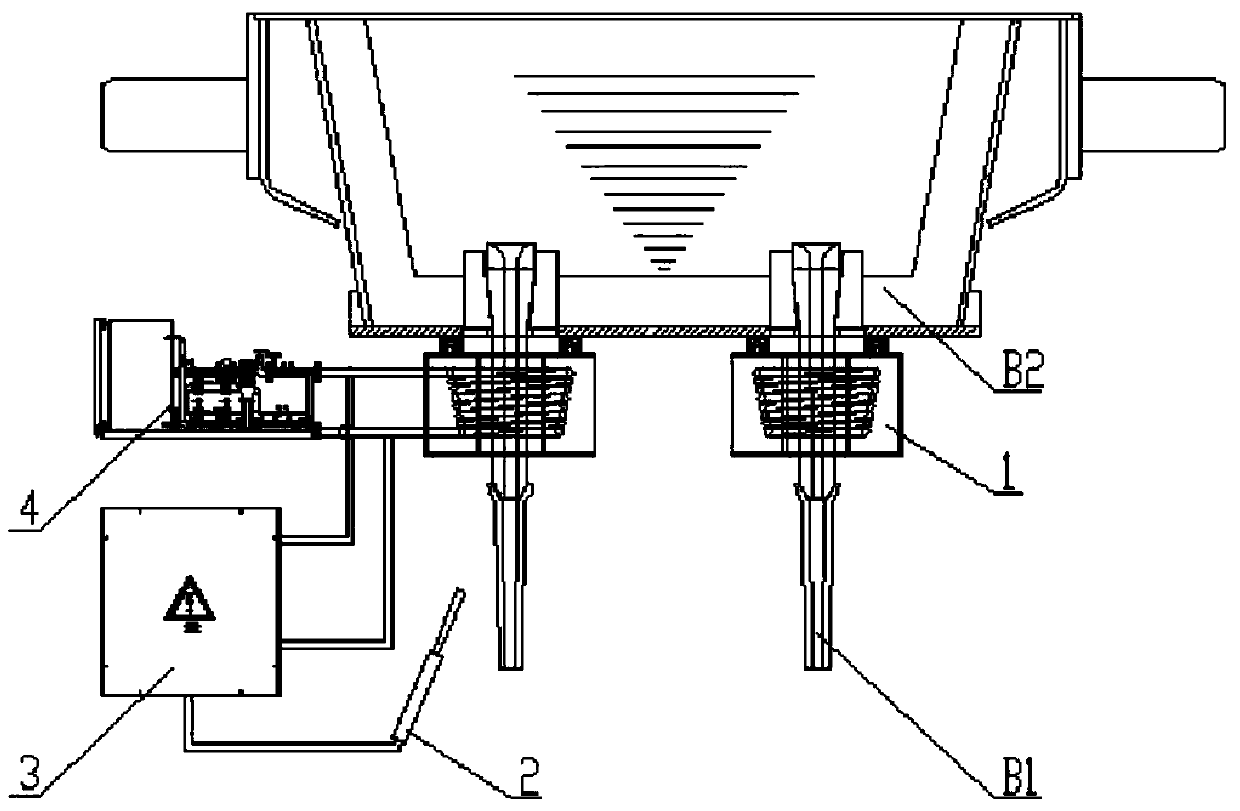 Immersion type water hole heating rotating device and working method thereof