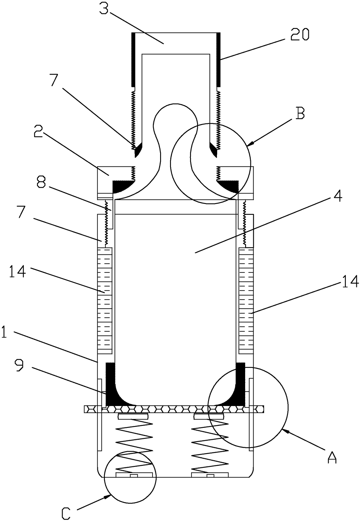 Anti-falling baby water kettle and manufacturing method thereof