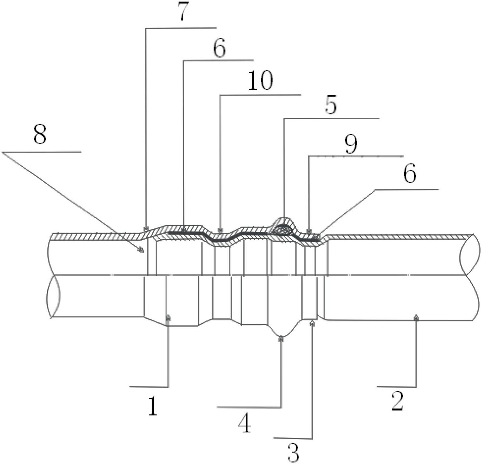 Process method for connecting metal-extrusion type pipe fitting with high infiltration prevention