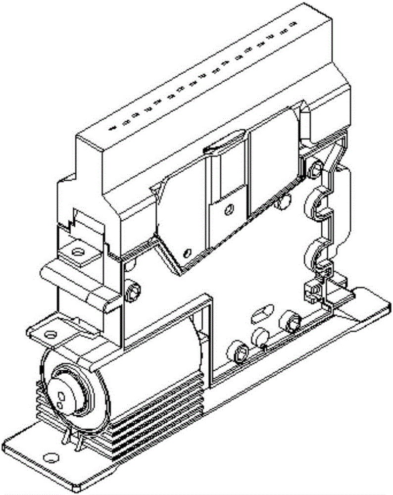 High voltage direct current contactor with magnetic coil arc quenching