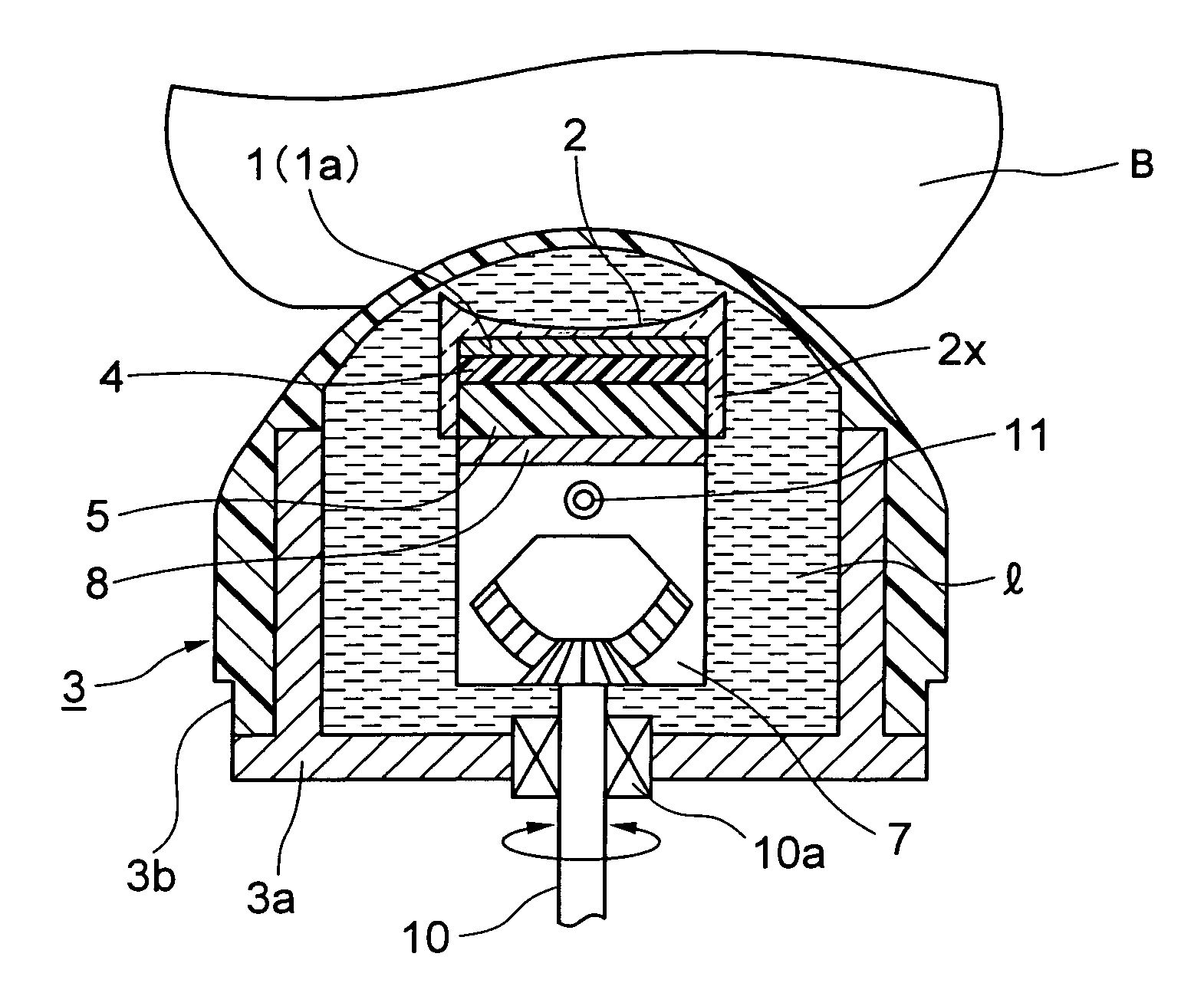 Minor axis motion type ultrasonic probe