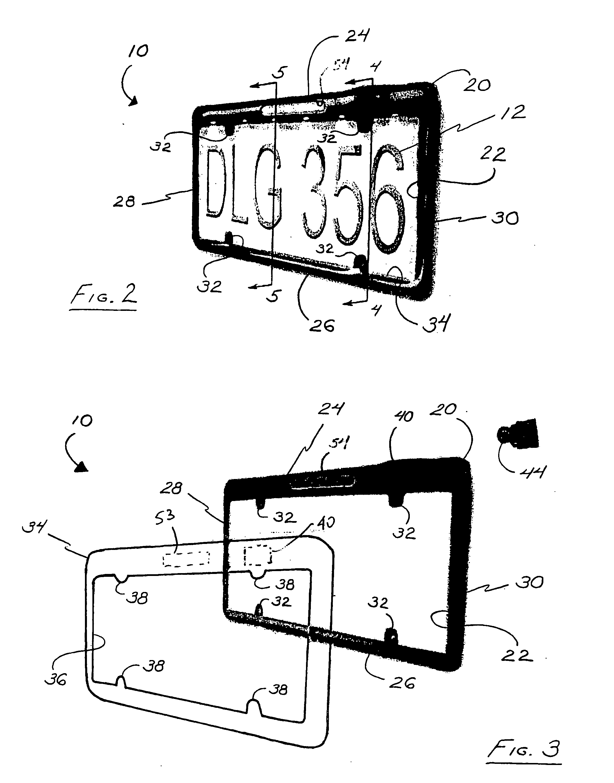 Frame assembly for a license plate