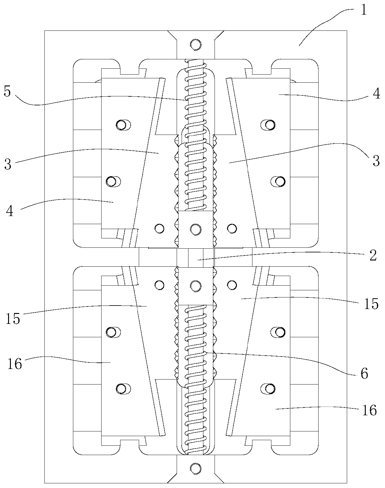 Elevator two-way safety clamp