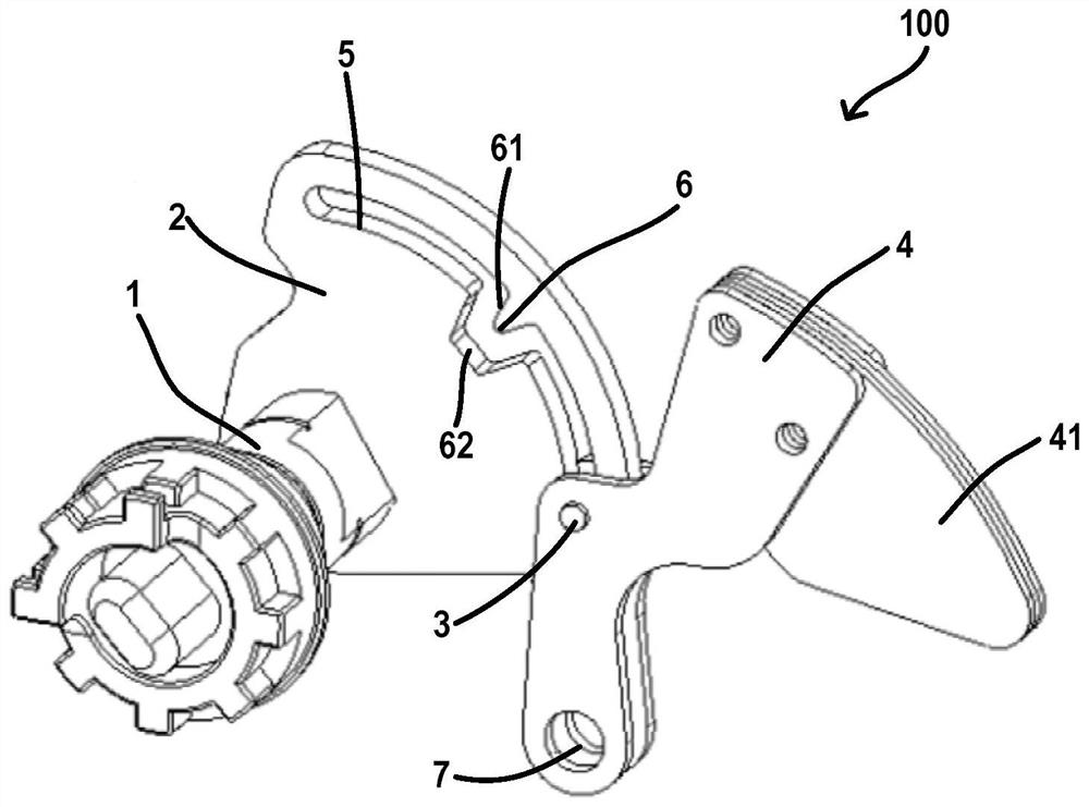 Reduction mechanism and switching device for switching device