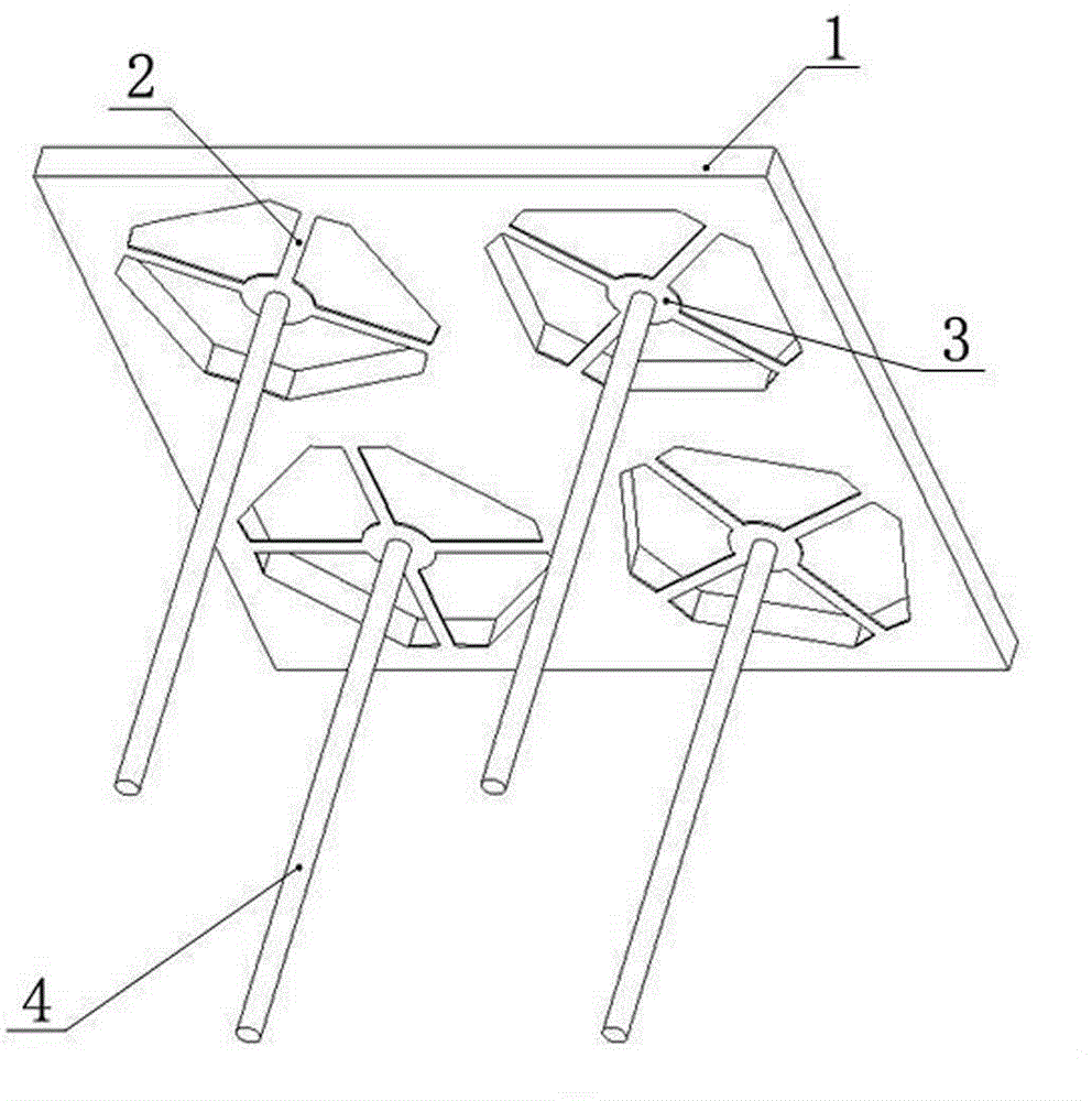 Quaternary array micro-electromechanical system (MEMS) vector hydrophone microstructure