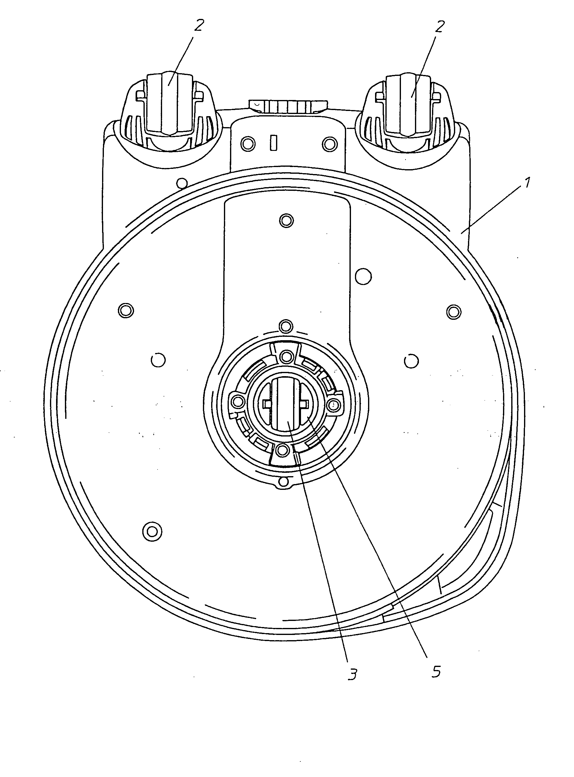 Height adjustable drive arrangement for a floor care machine