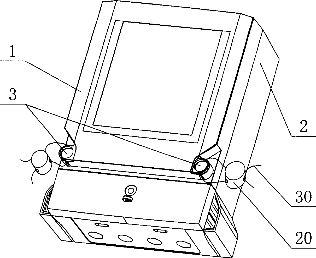 Lead sealing structure of ammeter