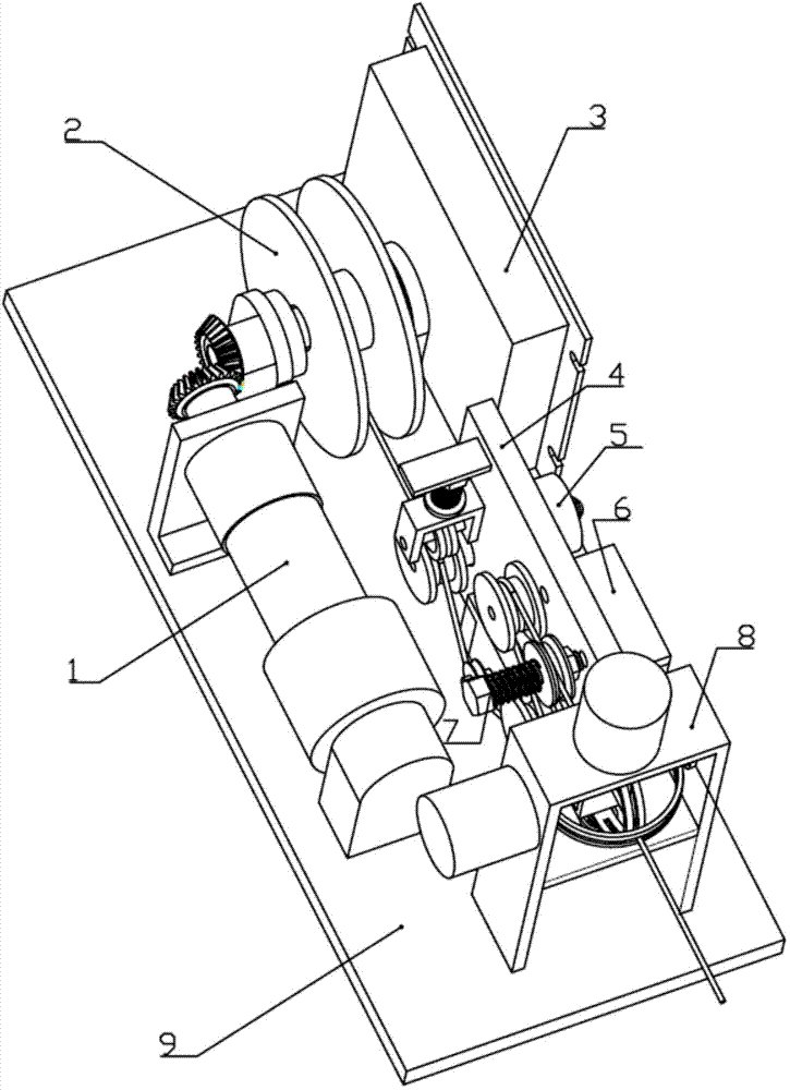 Tied rope contracting and releasing device with controllable tension and controllable contracting and releasing length