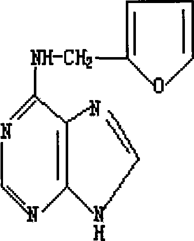 Application of compound 6-furfuryl amino purine in preparing medicine for treating testis senility