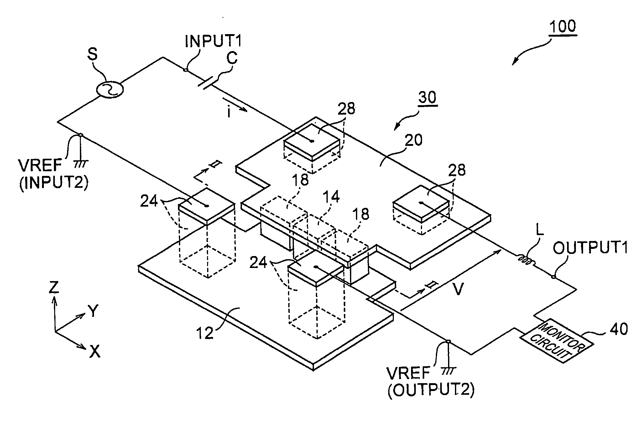 Magnetic device and frequency detector