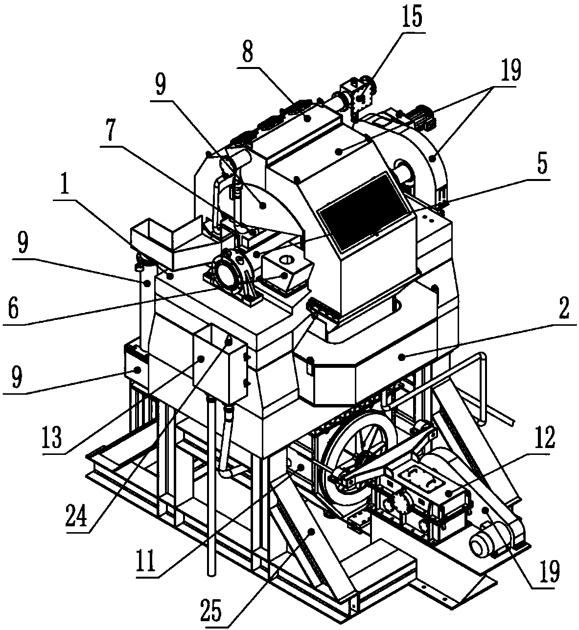 Wet high gradient strong magnetic separator