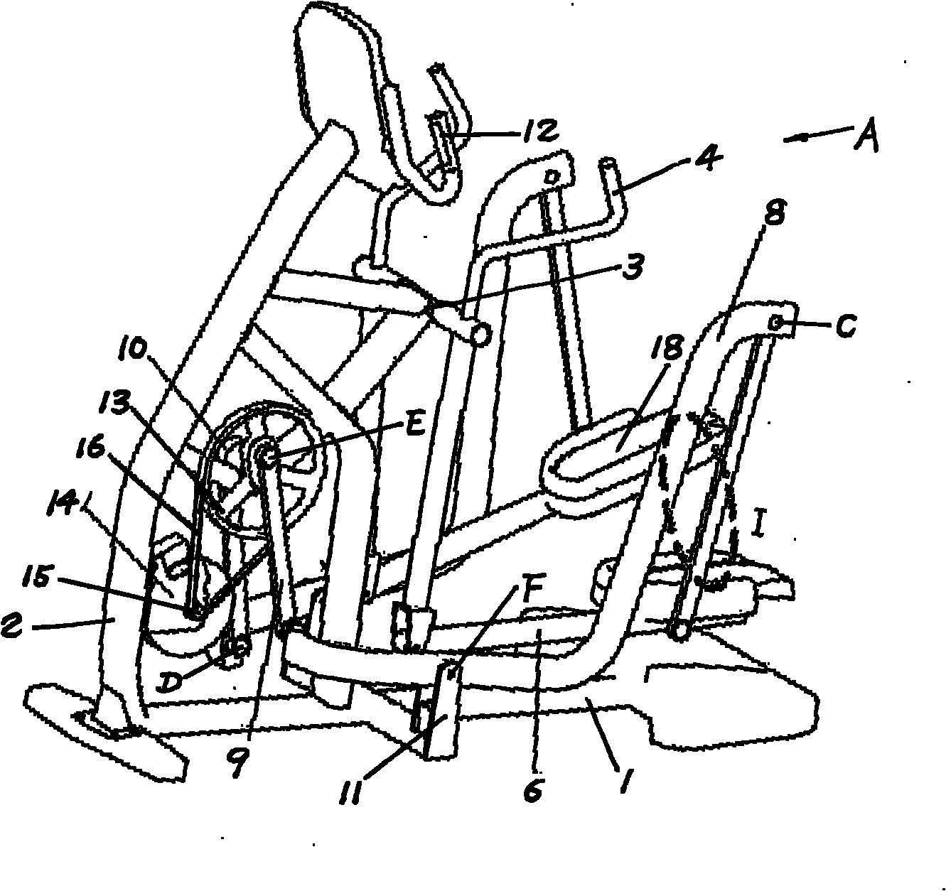 Double-purpose body building machine for stepping motion and elliptic motion