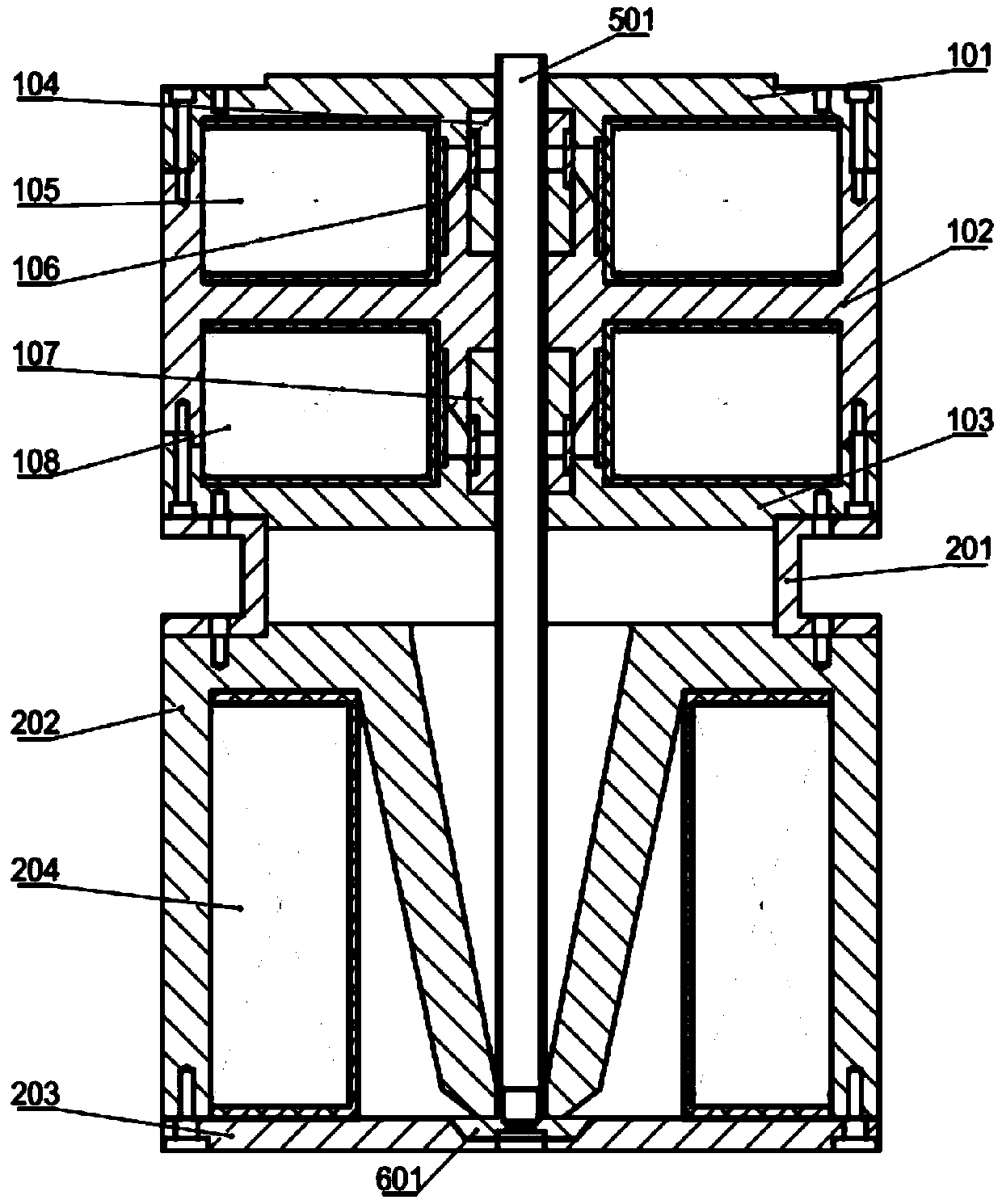 An electron beam focusing device with a high power density