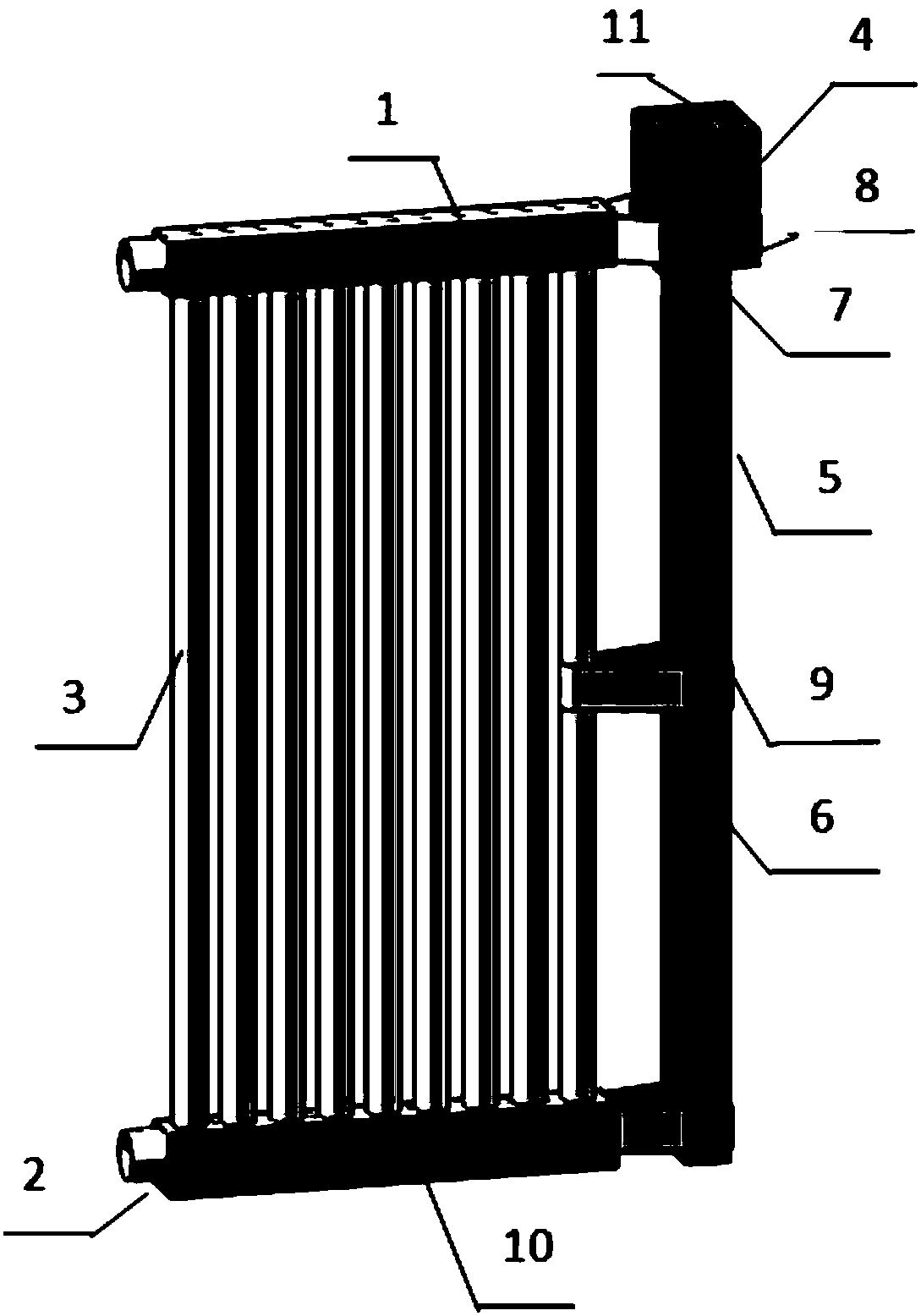 Reinforced heat exchange type radiation convection cool-heat exchanger