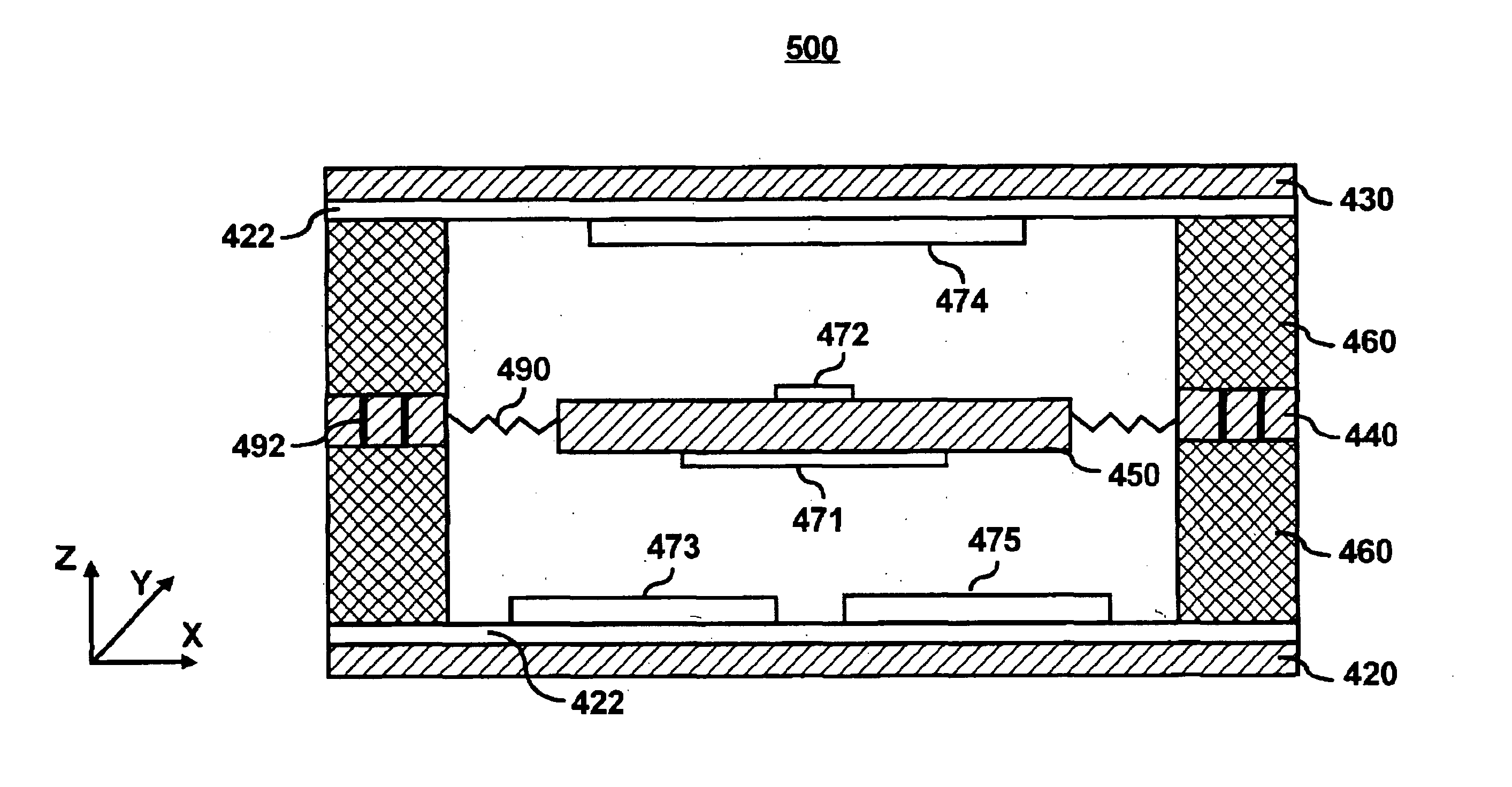 MEMS having a three-wafer structure