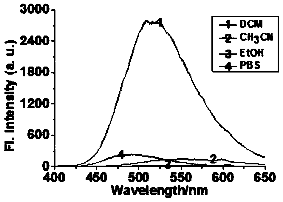 Lipid droplet probe with high selectivity and large Stokes shift as well as preparation method and application of lipid droplet probe