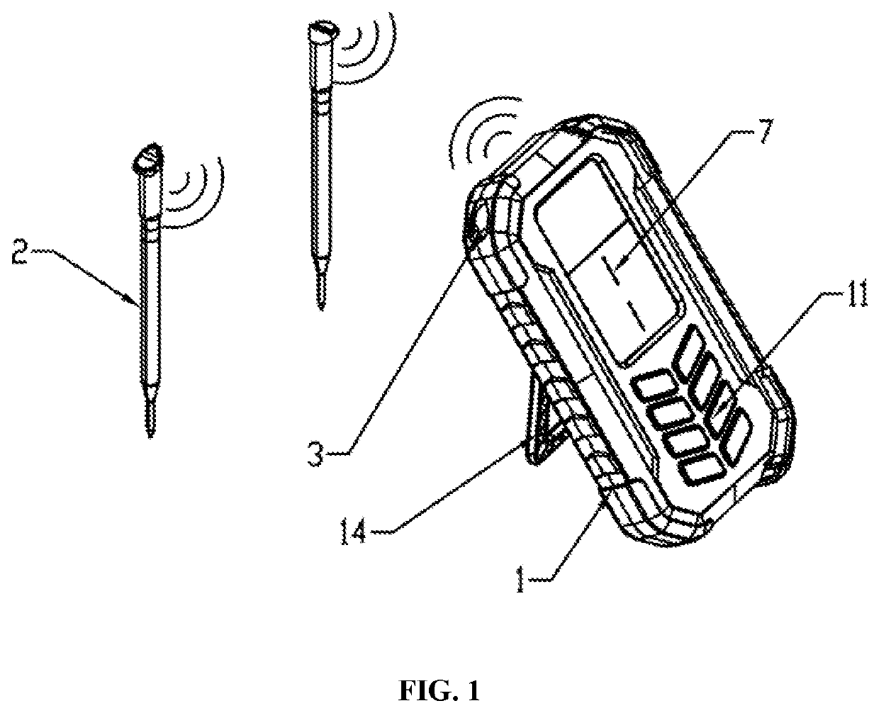 Wireless detecting thermometer for barbecue