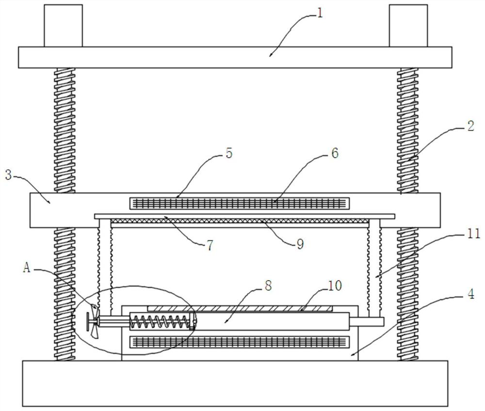 Single-layer woodworking hot press for heat balance processing