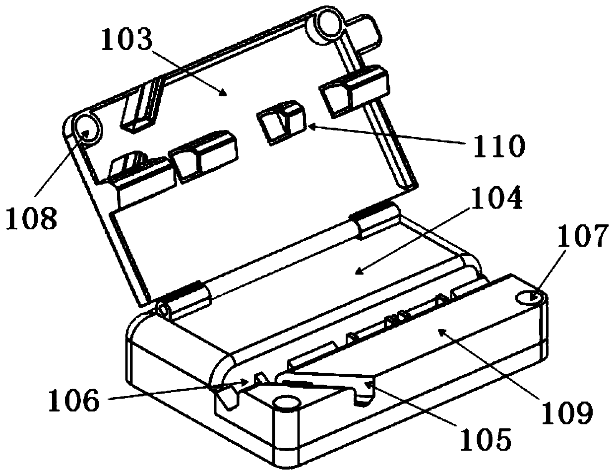 Sterilizing tray for interventional operation robot propelling device