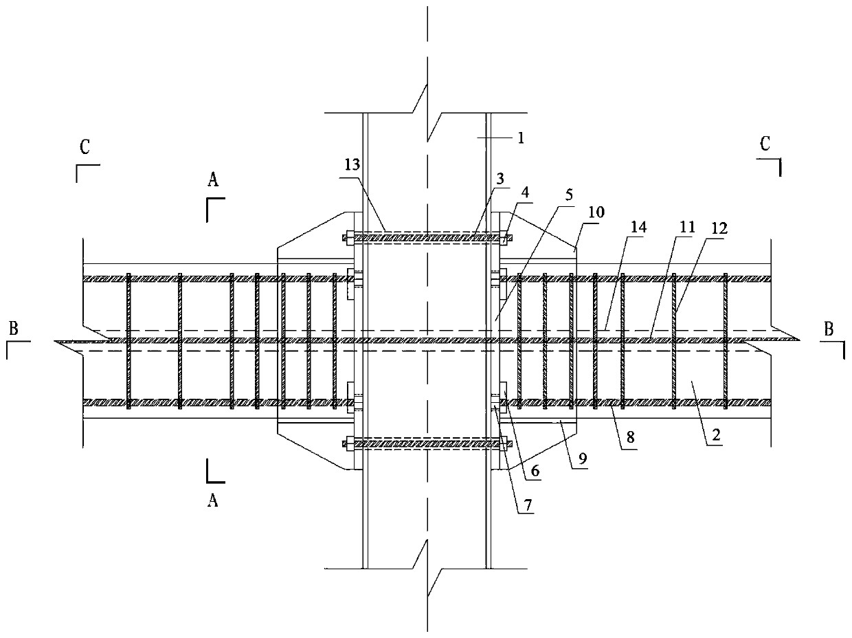 A replaceable self-resetting assembled connection node and its construction method