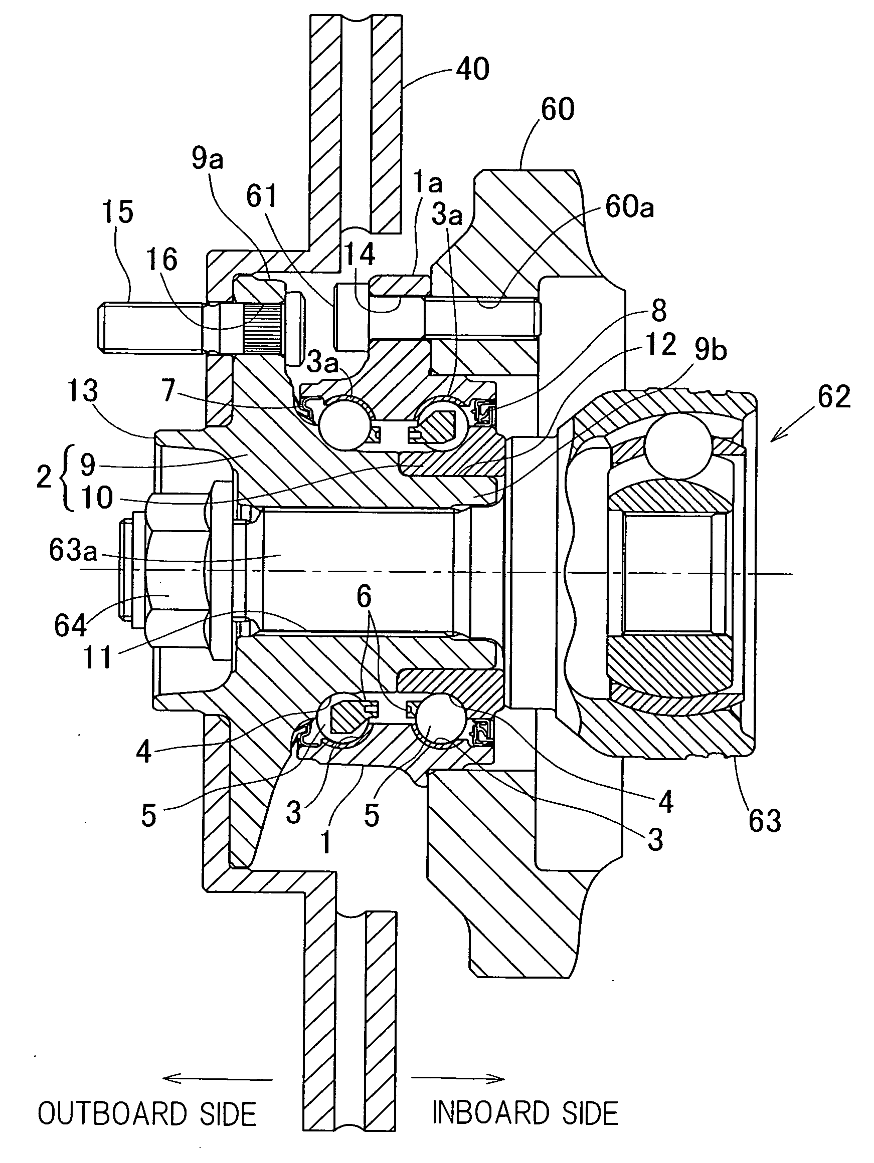 Wheel support bearing assemble