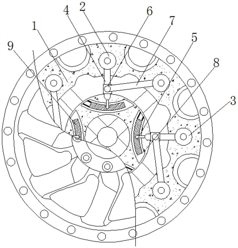 Constant-speed winding device for avoiding winding stall in field of adhesive tape packing tapes