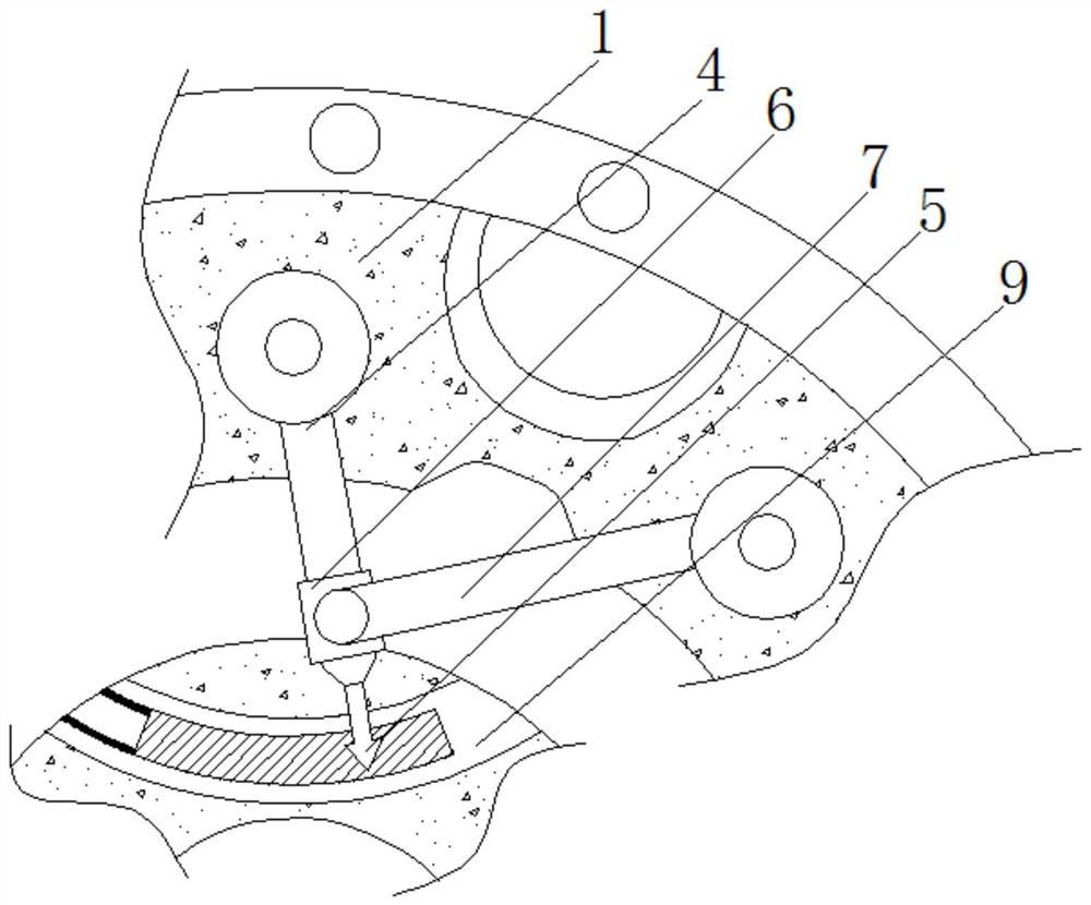 Constant-speed winding device for avoiding winding stall in field of adhesive tape packing tapes