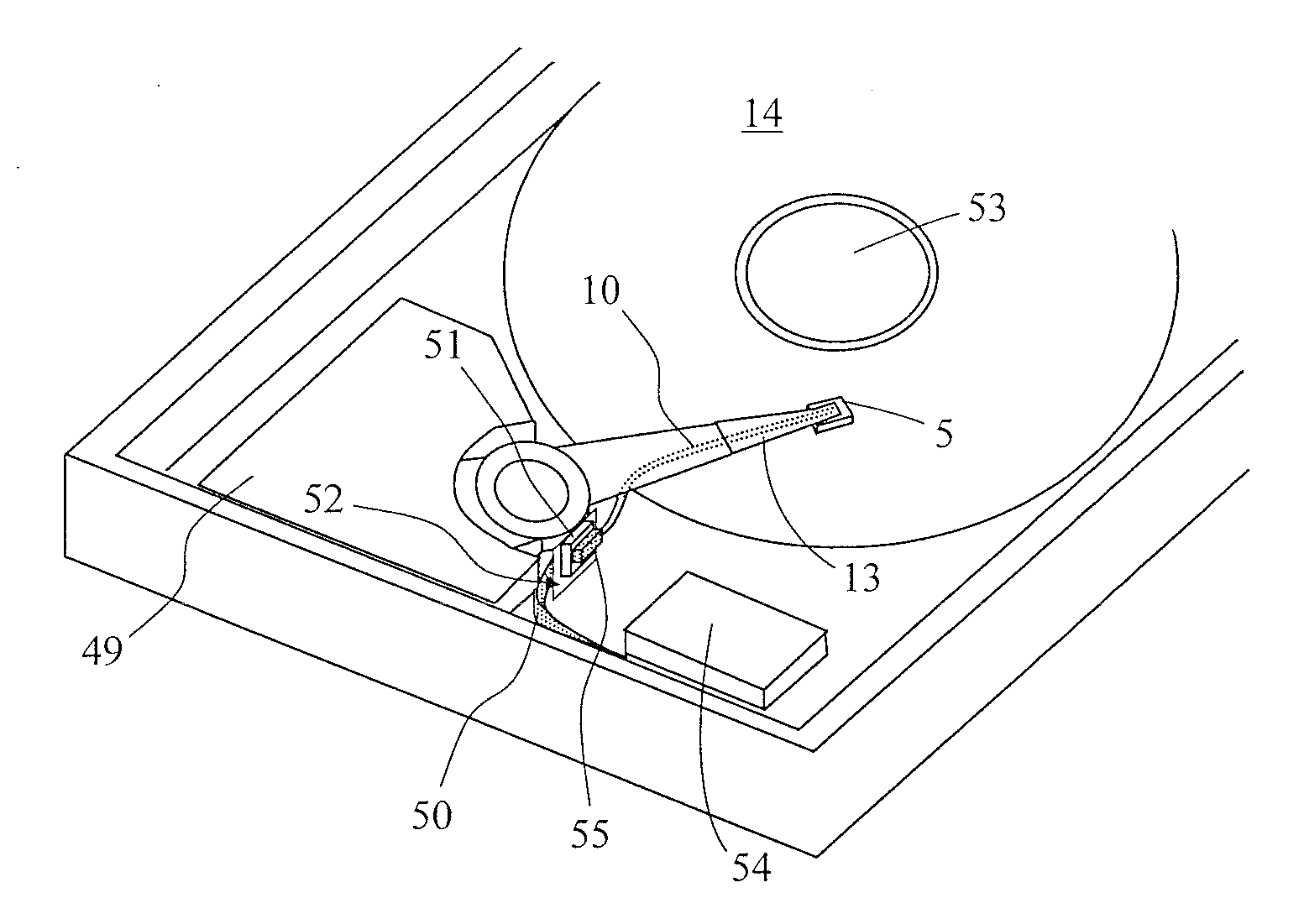 Head for thermal assisted magnetic recording device, and thermal assisted magnetic recording device