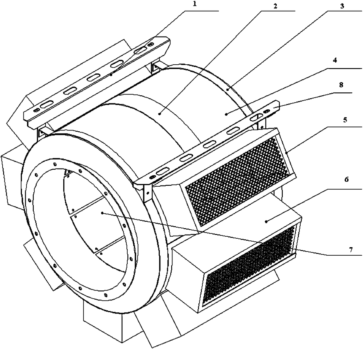 Muffler for air inlet of axial flow fan