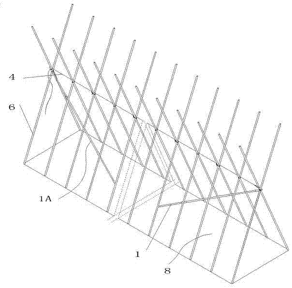 Multi-functional Fastening Diagonal Bracing for the Cable Beam of Farmland Vegetable Herringbone Frame